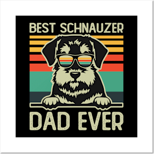 Best Schnauzer Dad Ever T shirt For Women Man Posters and Art